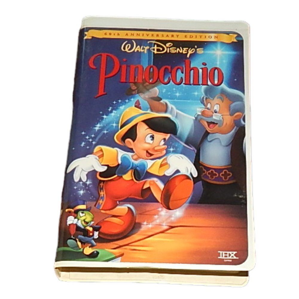 DISNEY'S PINOCCHIO 60th Anniversary Edition vintage VHS clamshell case video